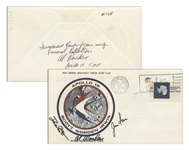 Apollo 15 Crew-Signed NASA Insurance Cover -- From Al Wordens Personal Collection, as Written by Him, and Also With His Signed COA
